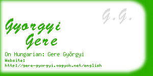 gyorgyi gere business card